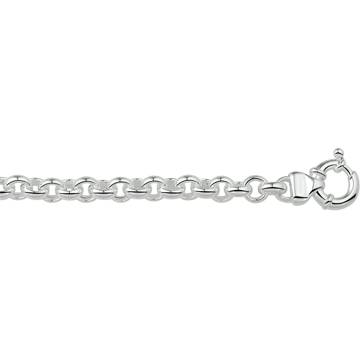 Fantasy Collection Armband jasseron 8,5 mm met groot veerslot zilver