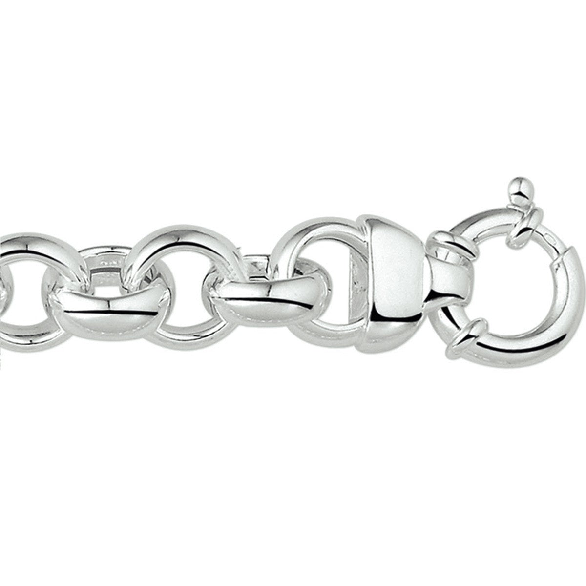 Fantasy Collection Armband jasseron 13,0 mm met groot veerslot zilver