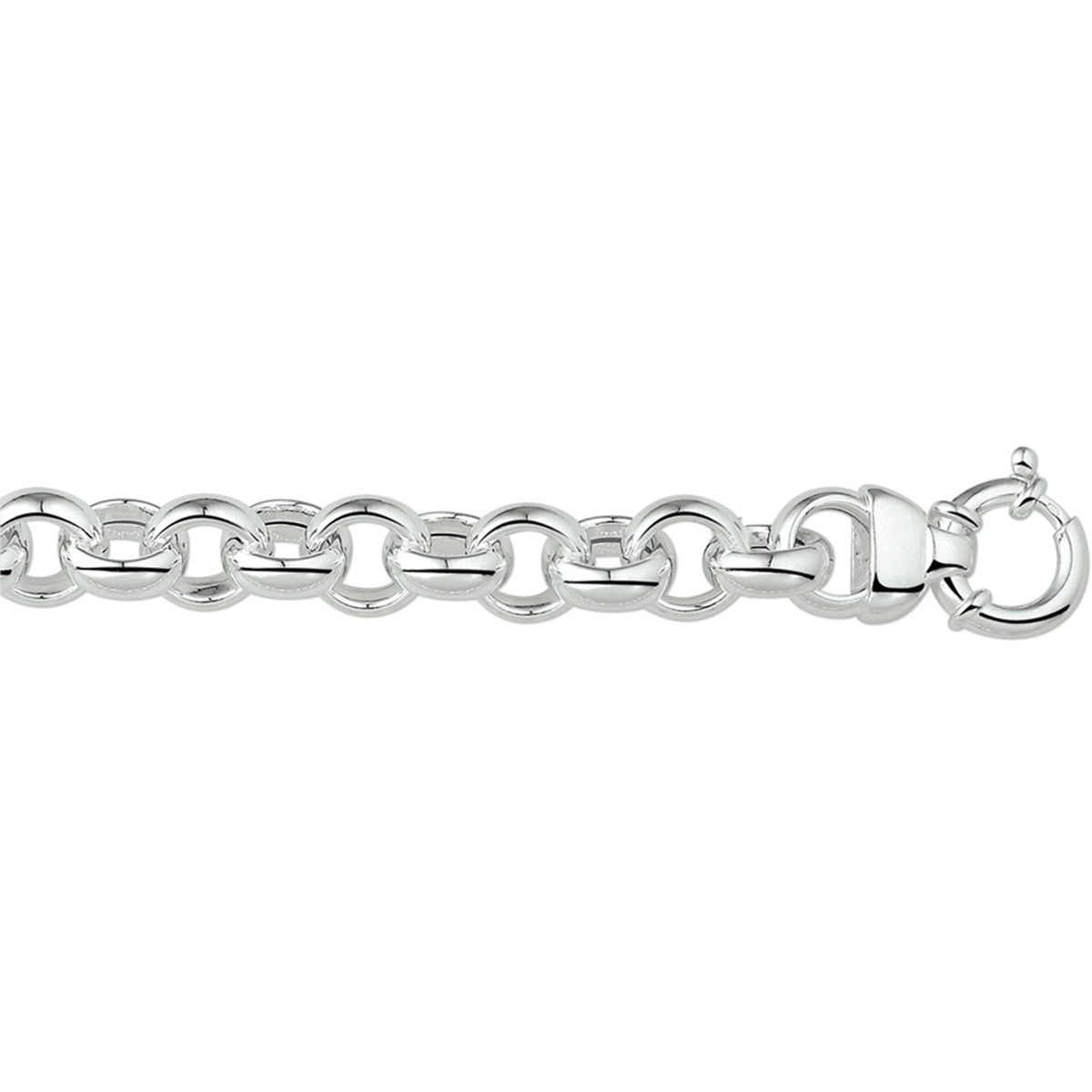 Fantasy Collection Armband jasseron 13,0 mm met groot veerslot zilver