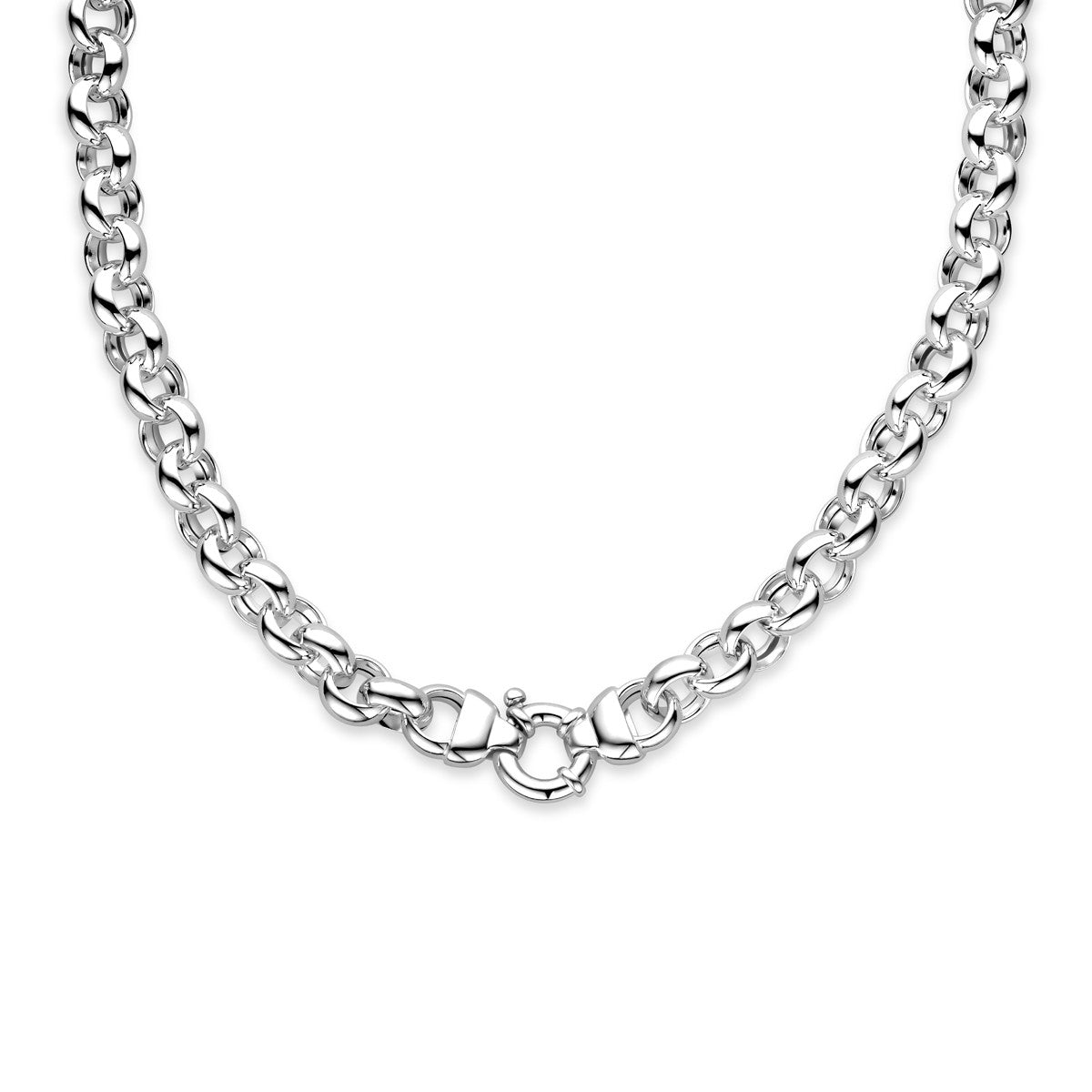 Fantasy Collection Collier jasseron 13,0 mm met groot veerslot zilver