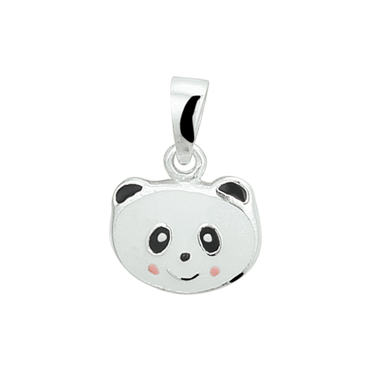 Fantasy Collection Hanger panda emaille zilver