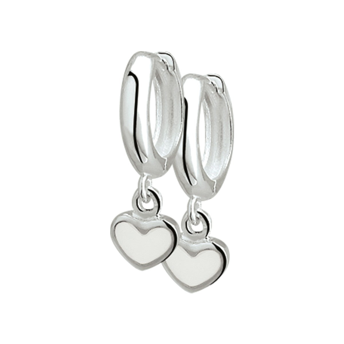 Fantasy Collection Oorbellen hart zilver
