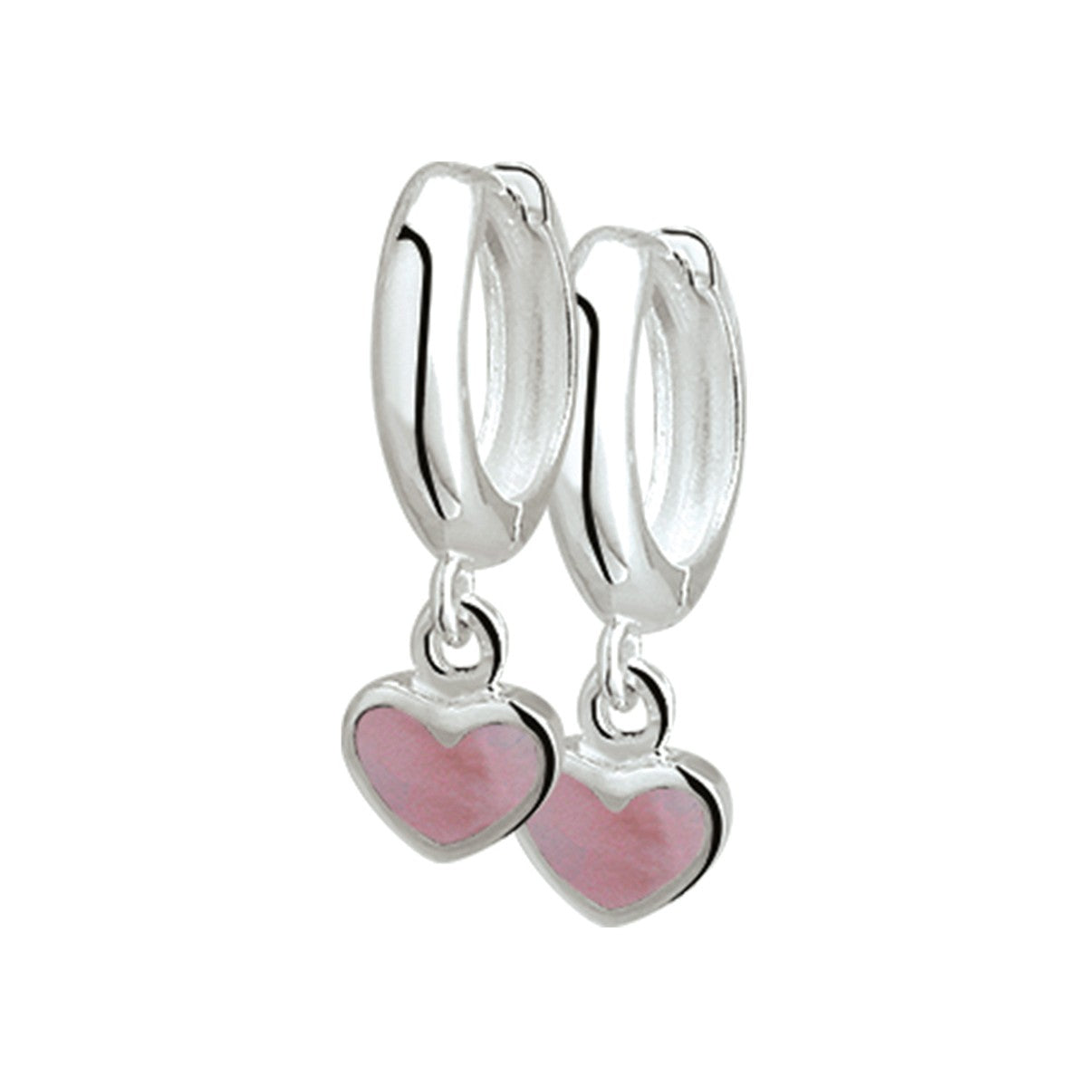 Fantasy Collection Oorbellen hart zilver