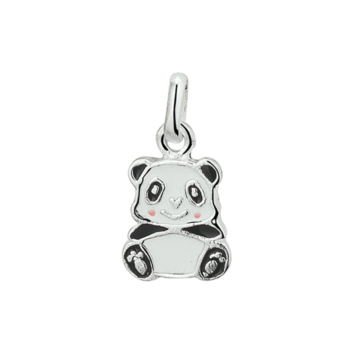 Fantasy Collection Hanger panda emaille zilver
