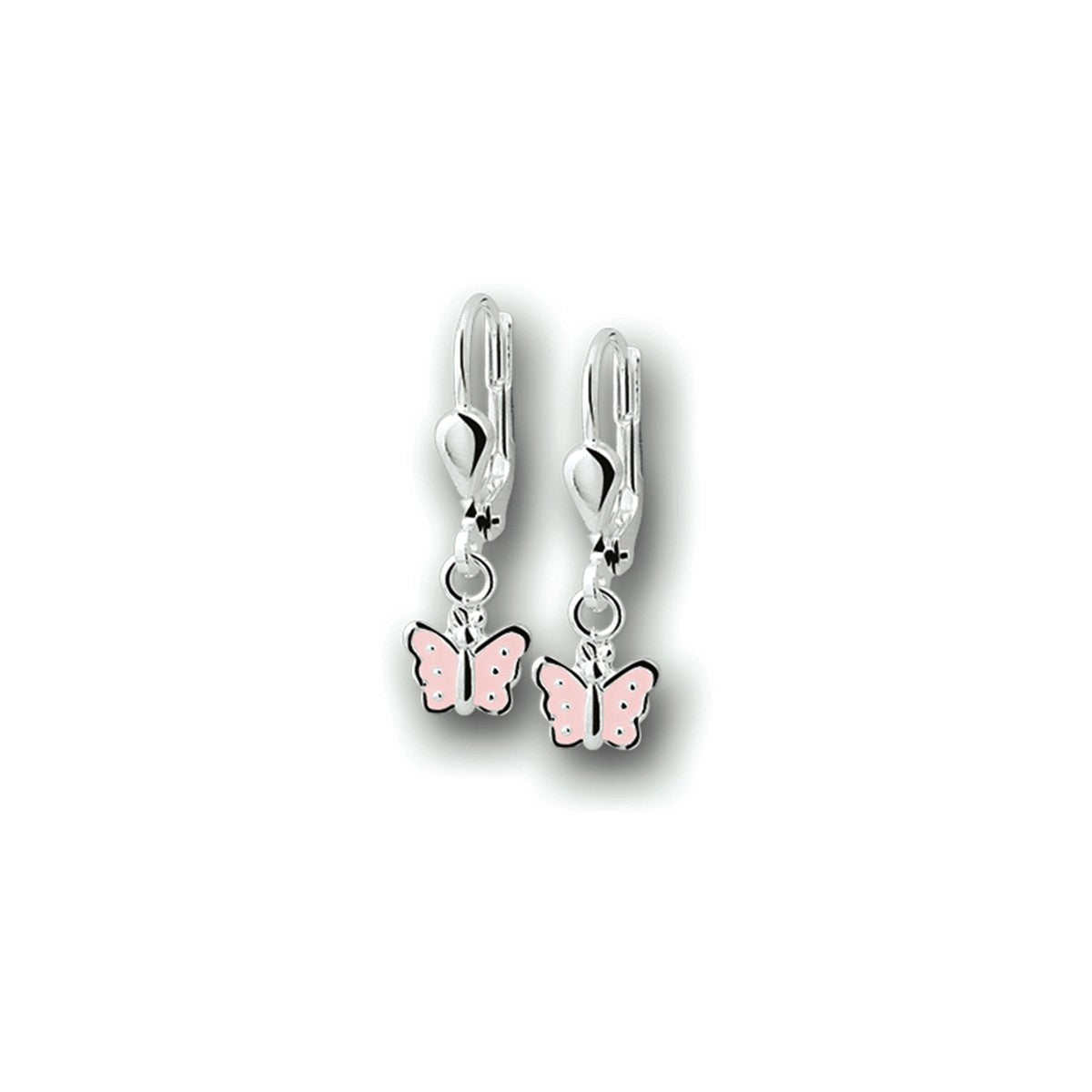 Fantasy Collection Hangende oorbellen vlinder brisure haak zilver