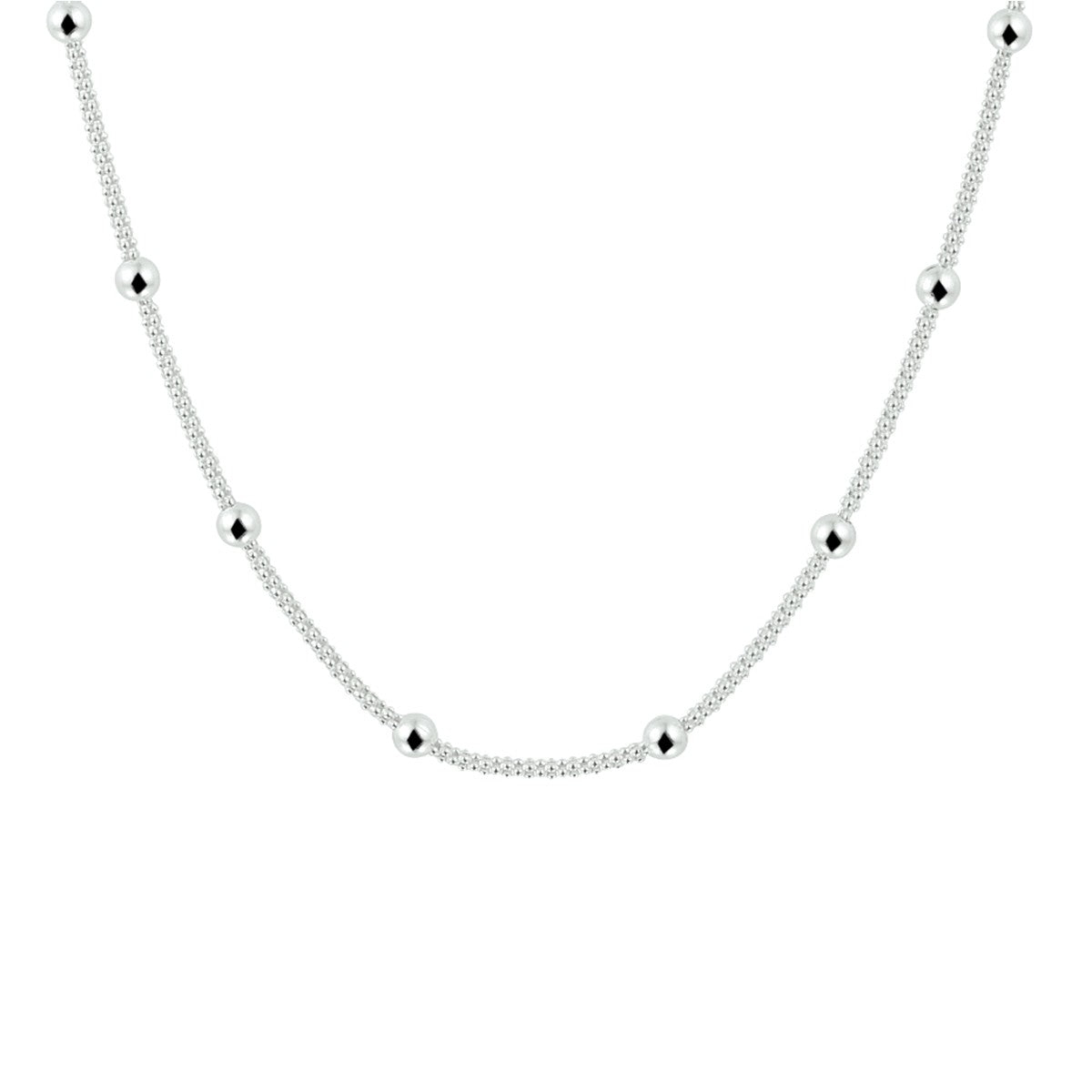 Fantasy Collection Collier bolletjes 3,0 mm 42 + 3 cm zilver