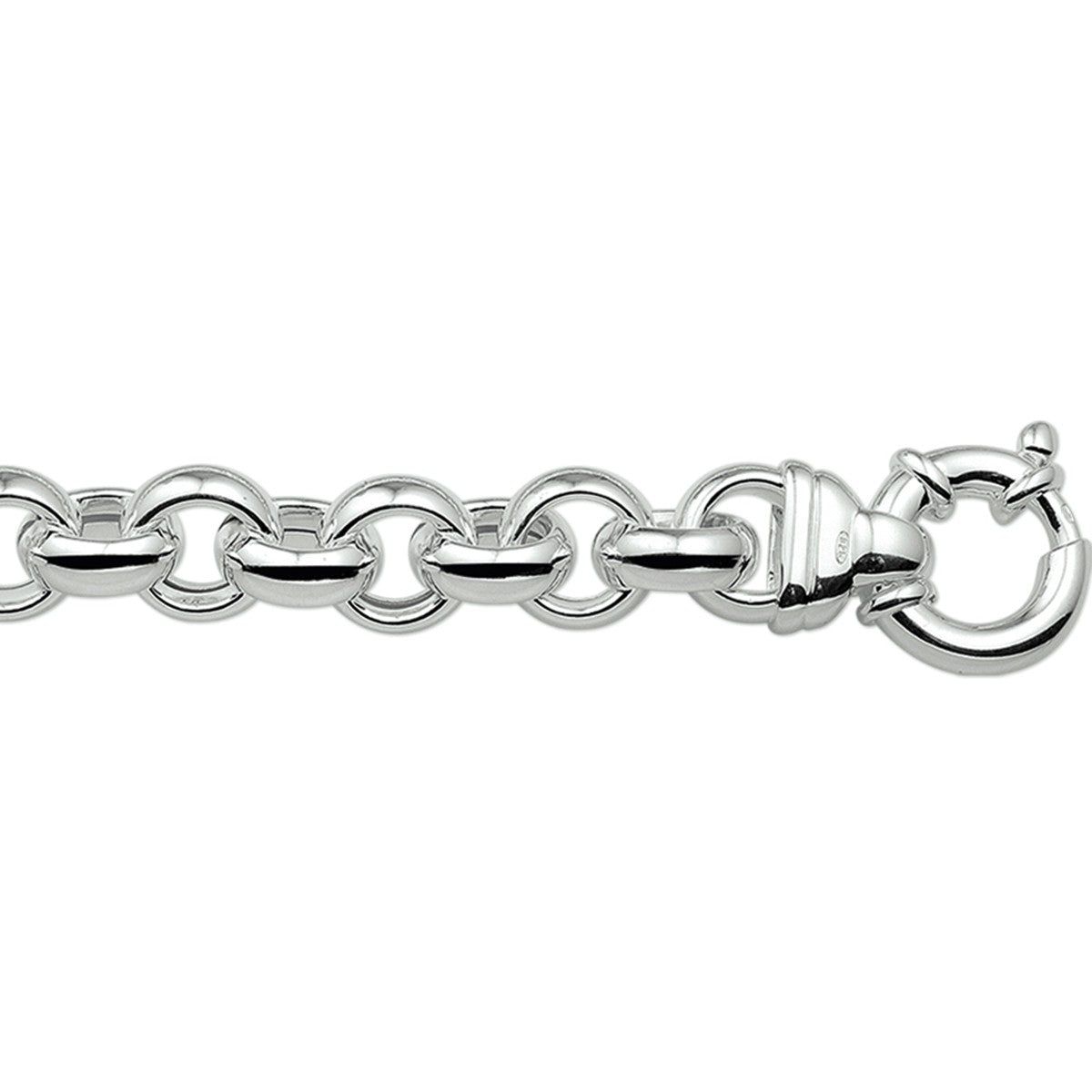 Fantasy Collection Armband jasseron 6 mm met groot veerslot zilver