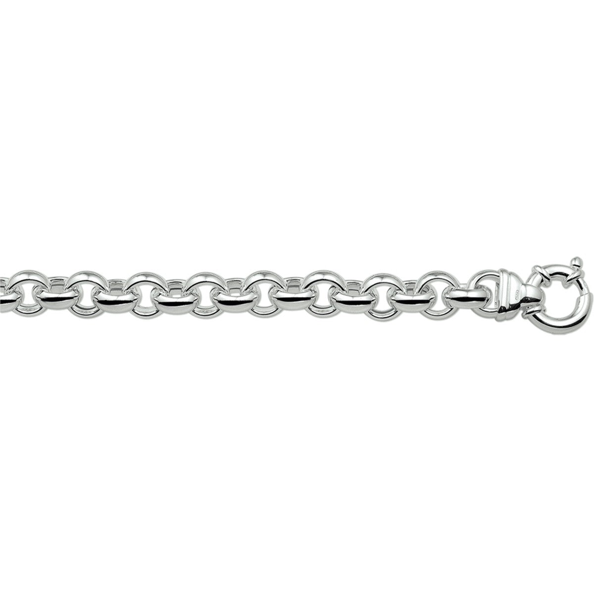 Fantasy Collection Armband jasseron 6 mm met groot veerslot zilver