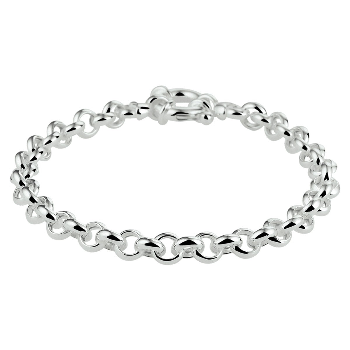 Fantasy Collection Armband jasseron 5,5 mm met groot veerslot zilver