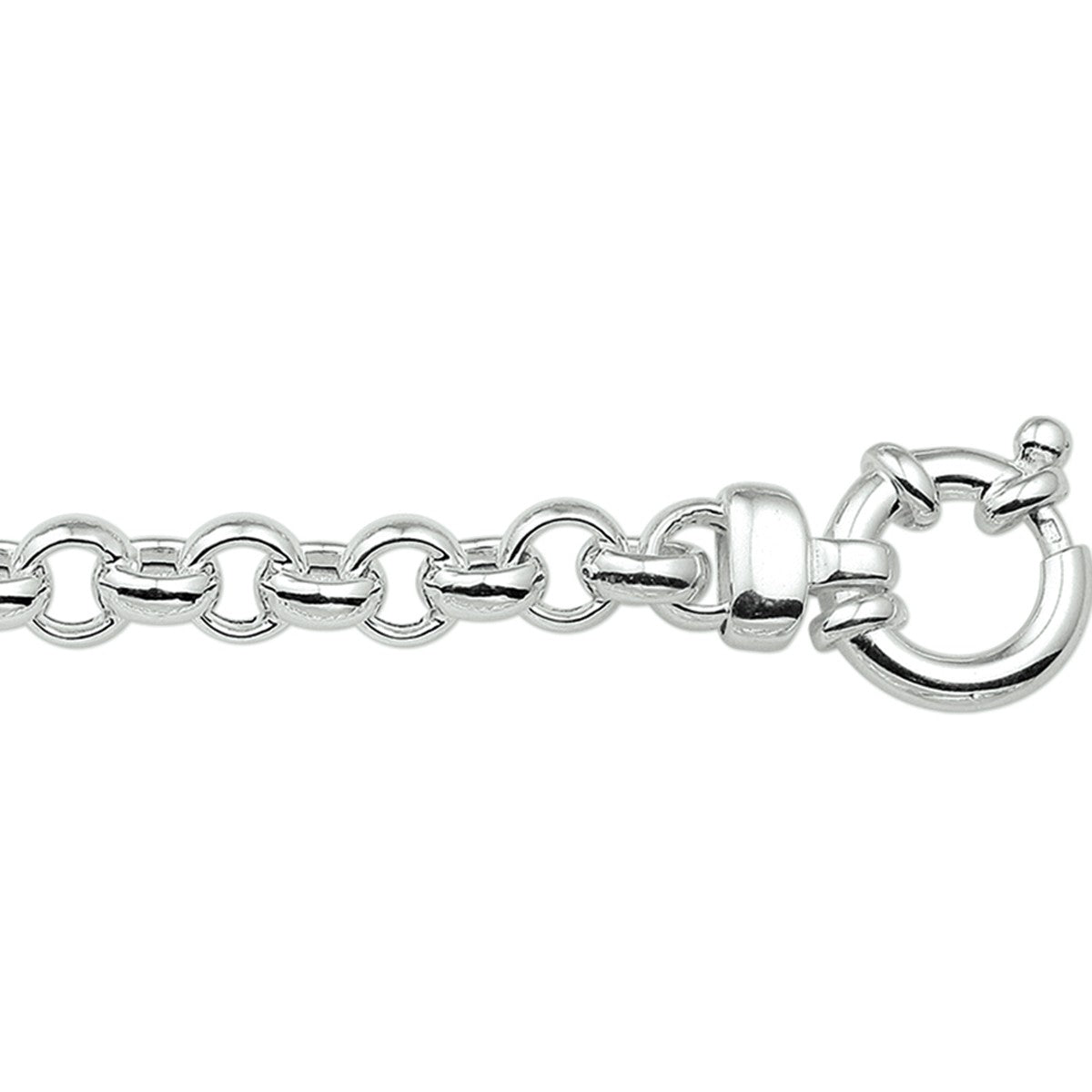 Fantasy Collection Armband jasseron 5,5 mm met groot veerslot zilver