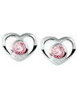 Zilver Oorknoppen Hart Roze Zirkonia 1018725 - PansiteNederland.nl