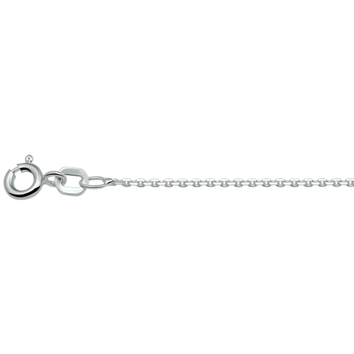 Fantasy Collection Collier anker gediamanteerd 1,1 mm zilver