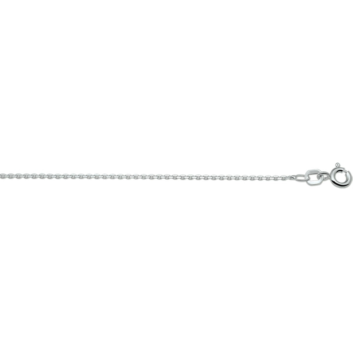 Fantasy Collection Collier anker gediamanteerd 1,1 mm zilver