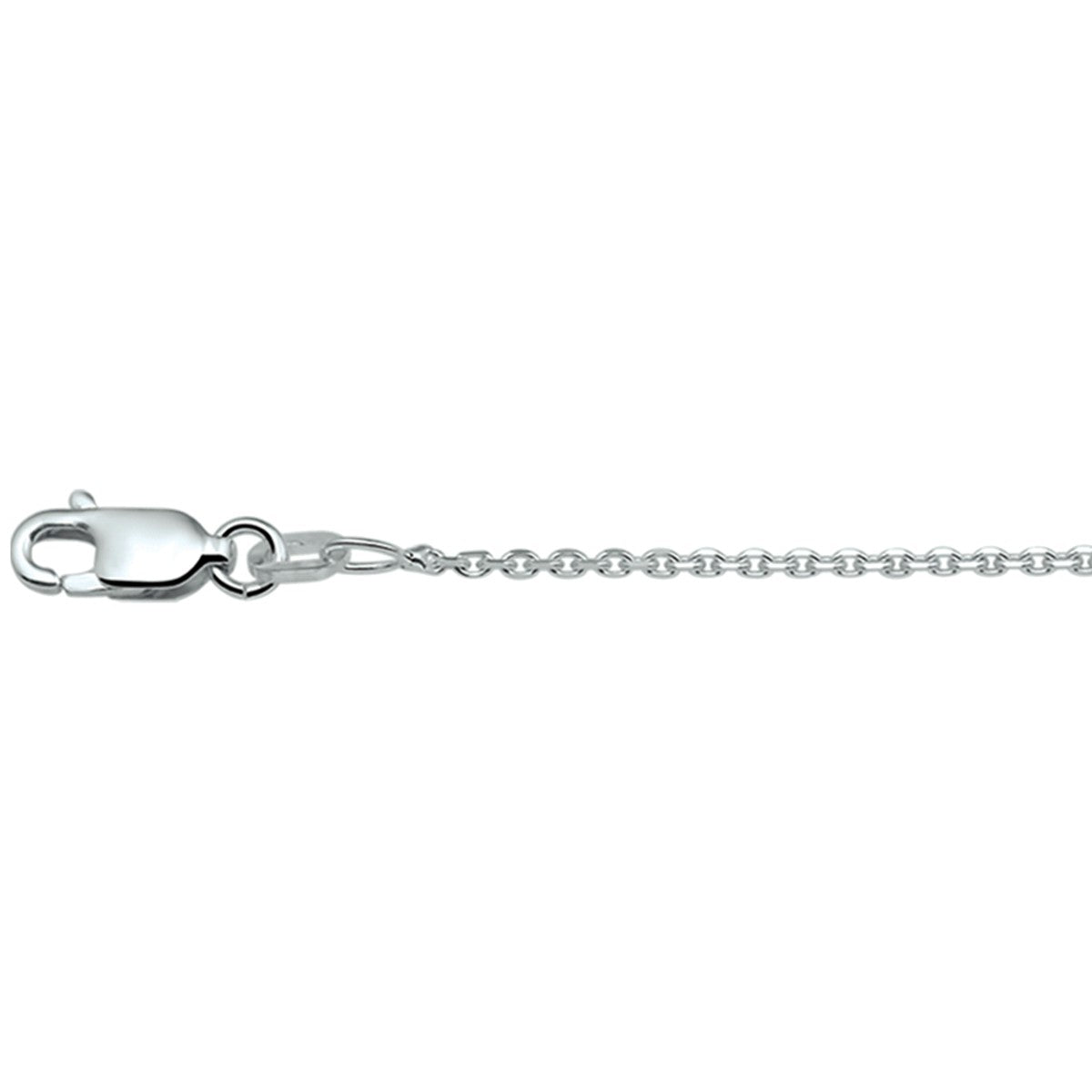 Fantasy Collection Collier anker gediamanteerd 1,3 mm zilver