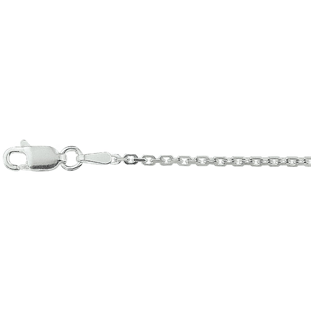 Fantasy Collection Collier anker gediamanteerd 1,6 mm zilver