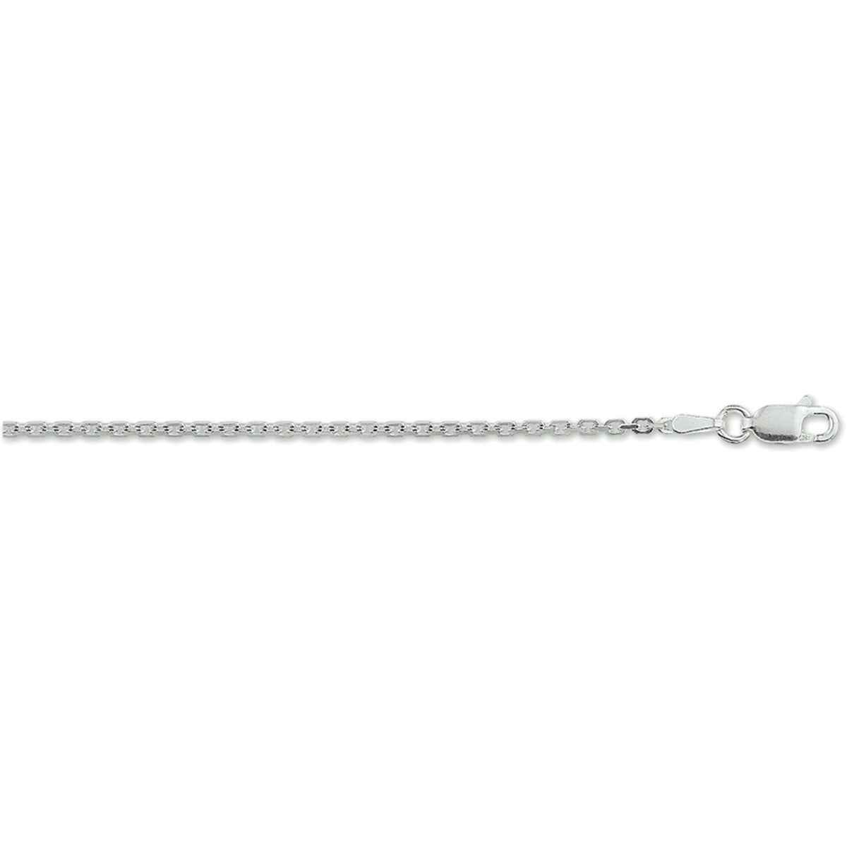 Fantasy Collection Collier anker gediamanteerd 1,6 mm zilver