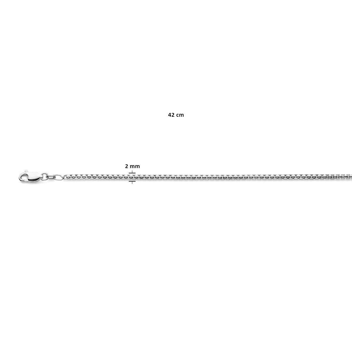Fantasy Collection Collier venetiaans bol 2,1 mm zilver