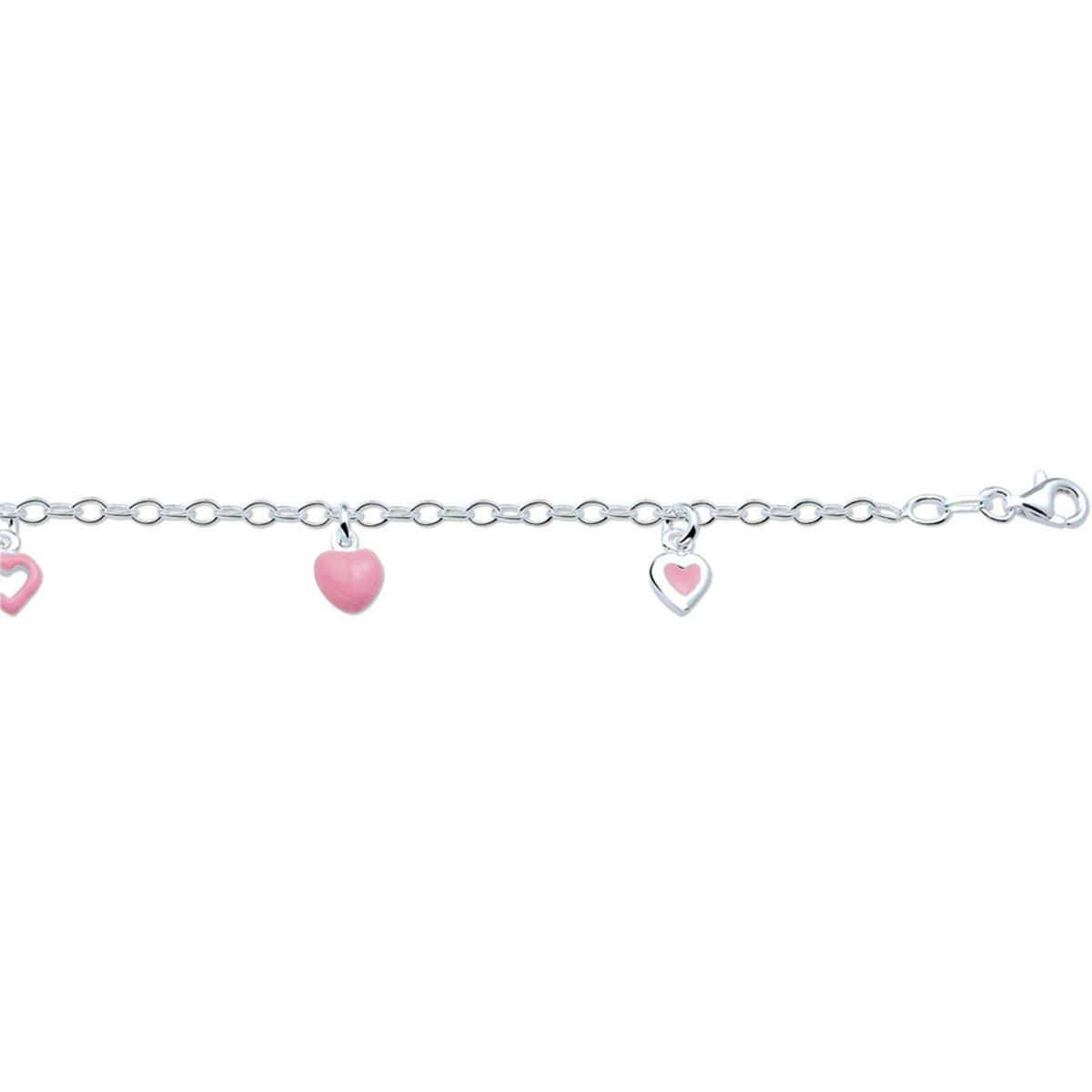 Fantasy Collection Armband hart emaille zilver - PSN1018887