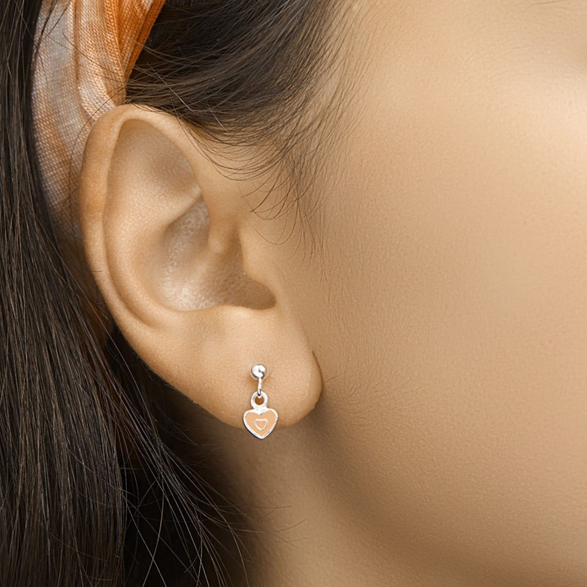 Fantasy Collection Hangende oorbellen hart zilver