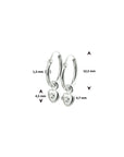 Zilver Oorringhangers Hart Strass 1019458 - PansiteNederland.nl
