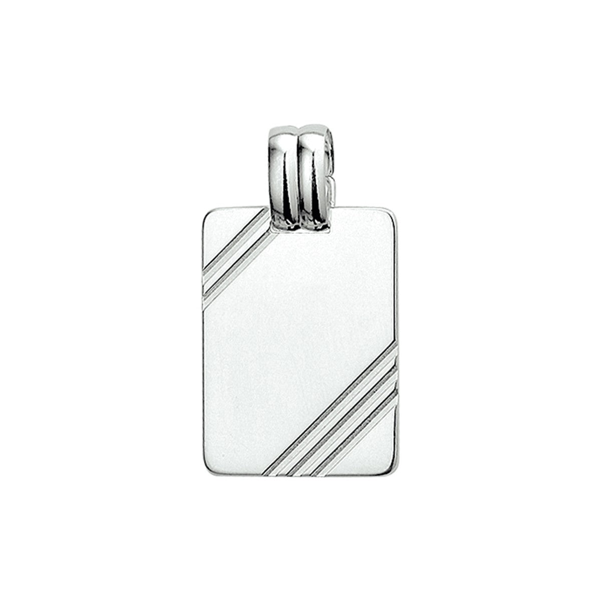 Fantasy Collection Graveerhanger poli/mat gediamanteerd zilver