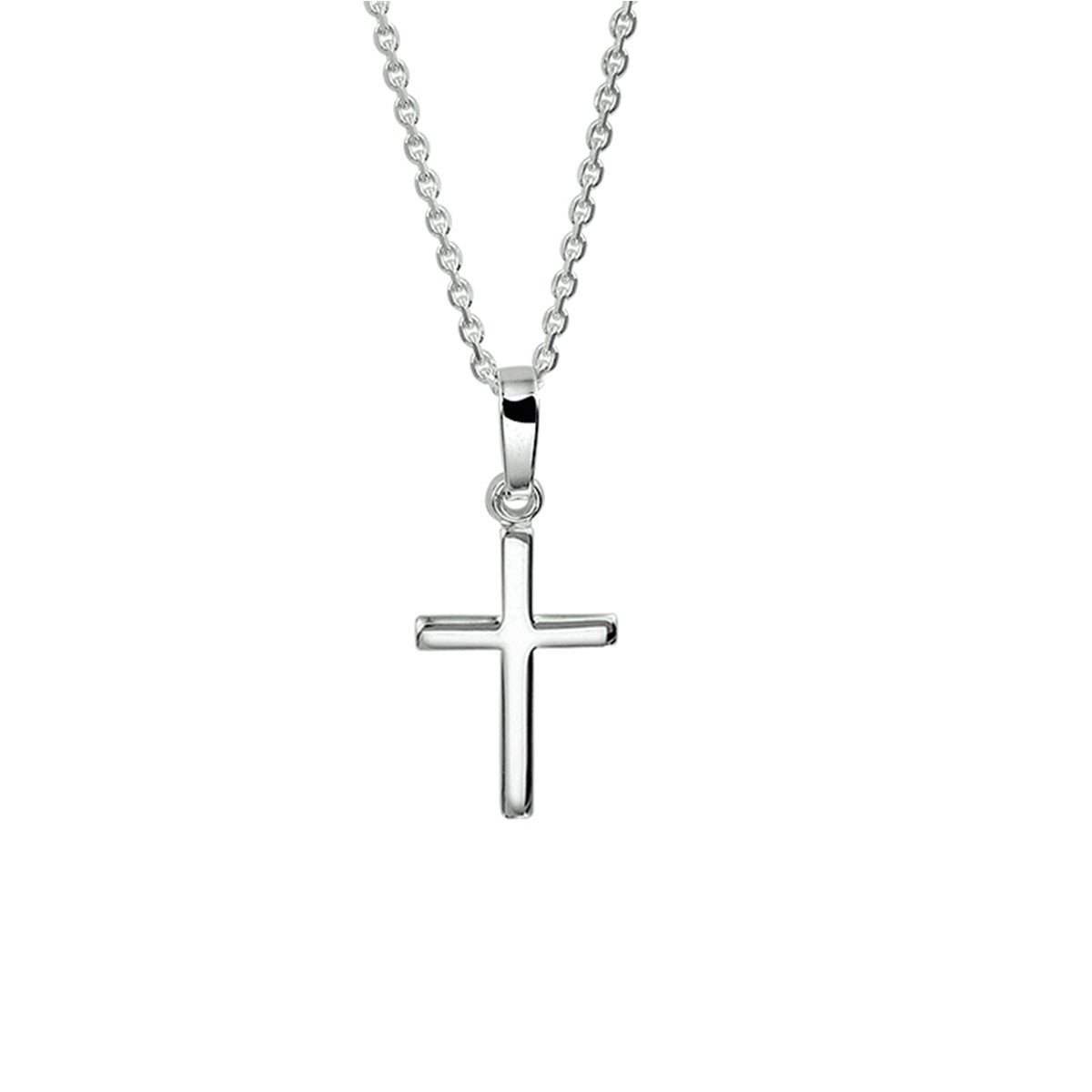 Fantasy Collection Collier kruis 41 + 4 cm zilver