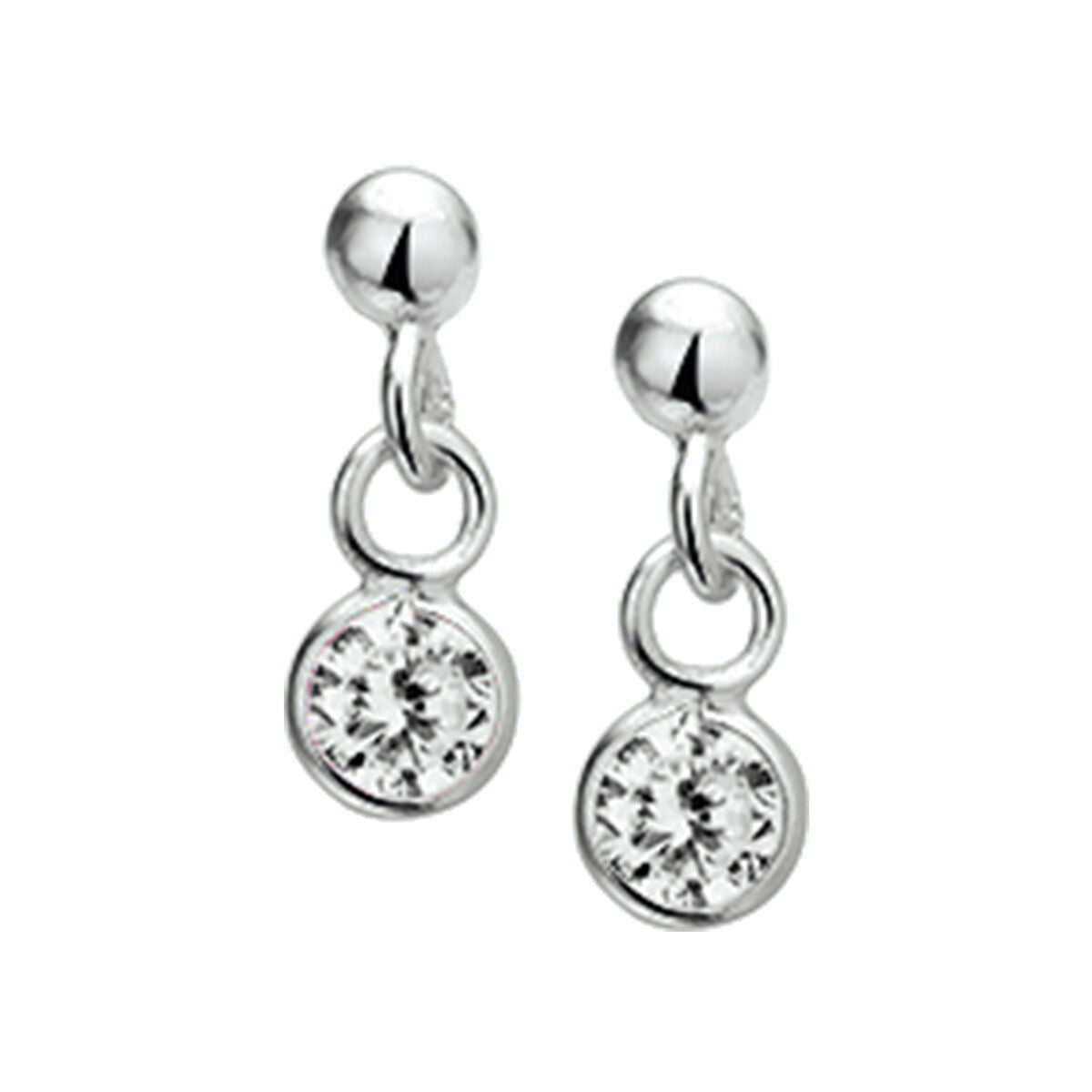 Fantasy Collection Hangende oorbellen zirkonia zilver