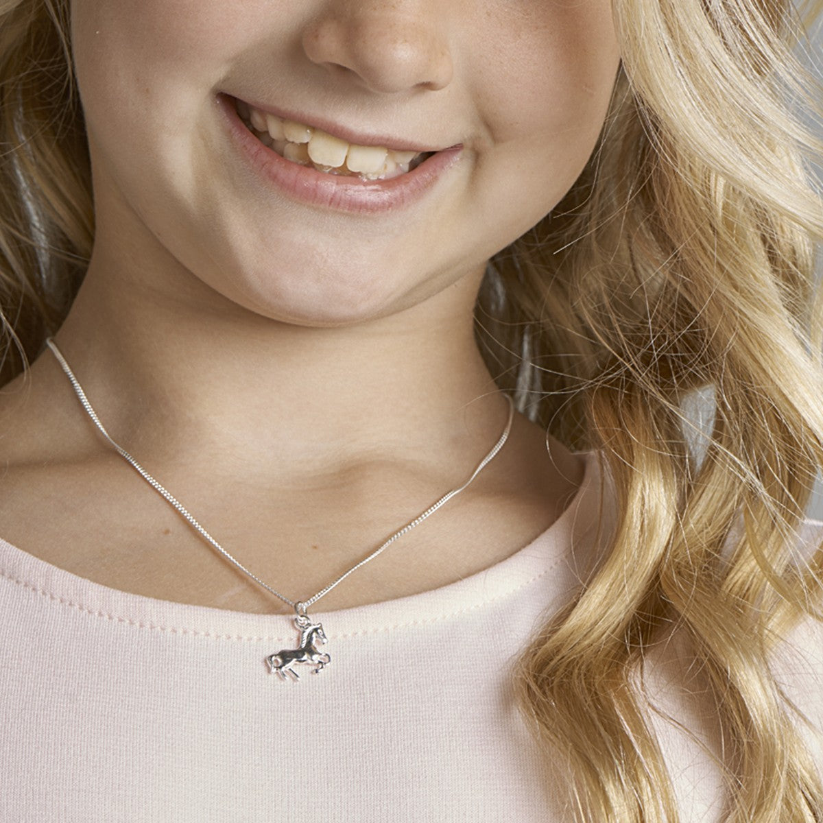 Fantasy Collection Collier paard 36 + 4 cm zilver