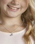 zilver wit collier paard 36 + 4 cm 1020135 - PansiteNederland.nl