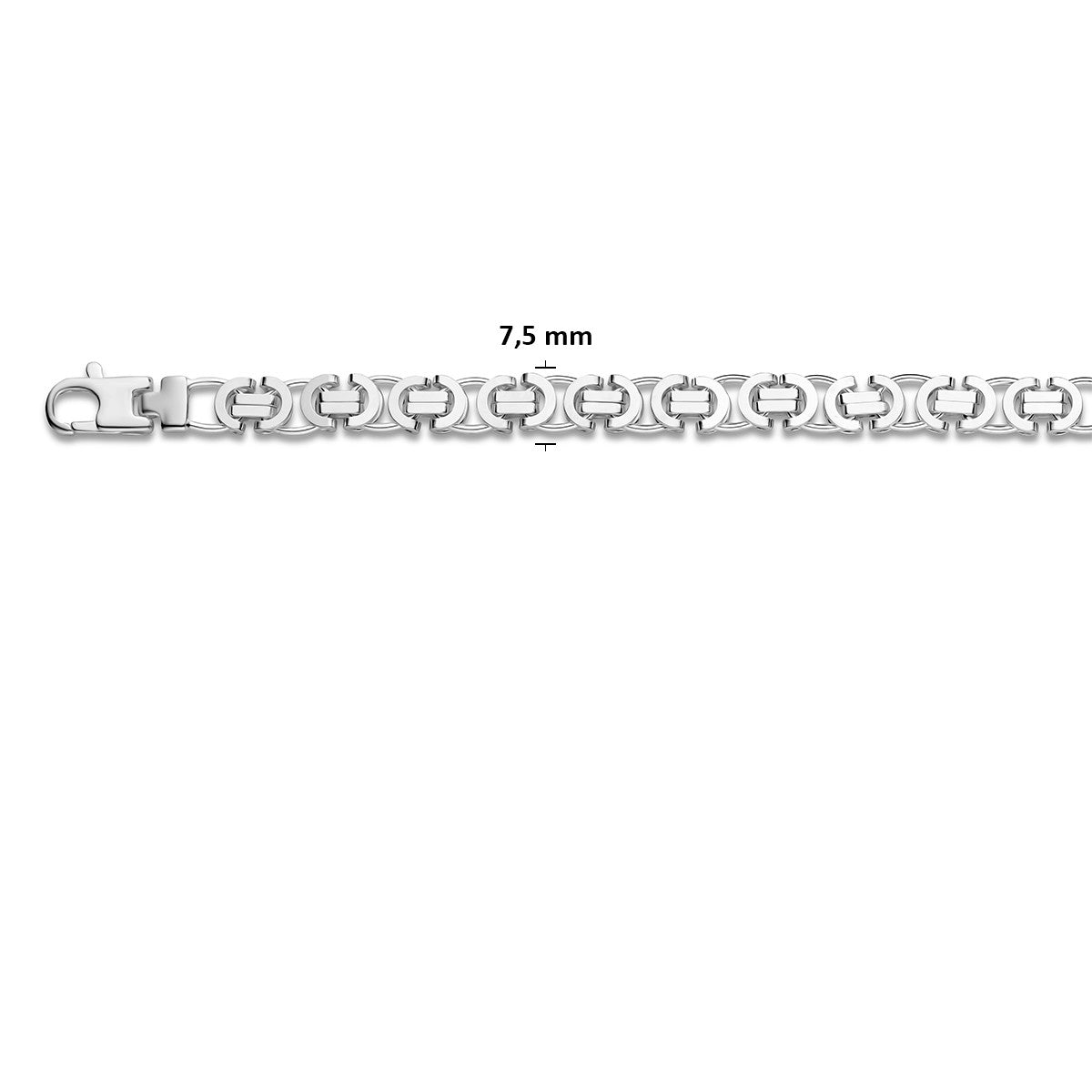 Konings plat 7,5 mm zilver – 1020138