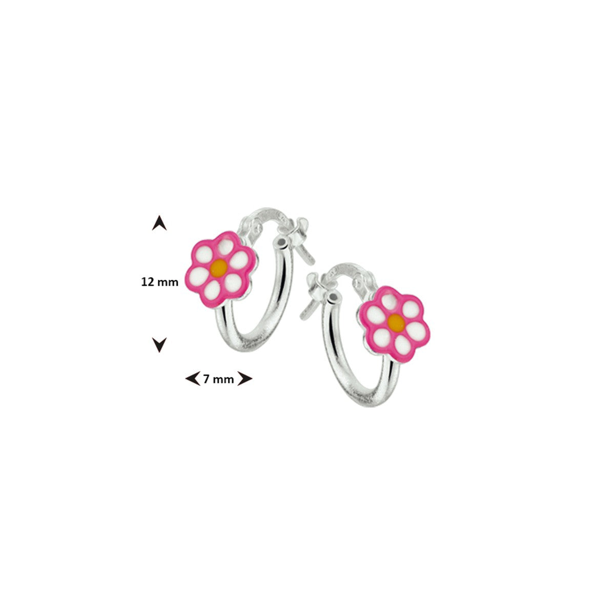 Fantasy Collection Oorbellen bloem zilver