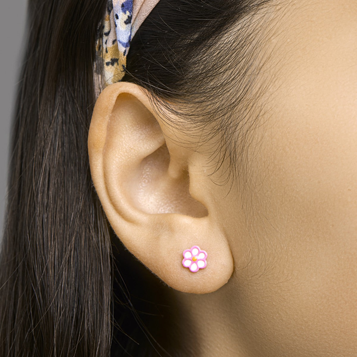 Fantasy Collection Oorbellen bloem zilver