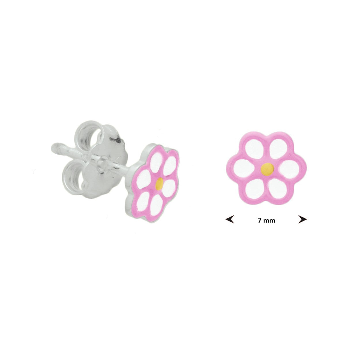 Fantasy Collection Oorbellen bloem zilver