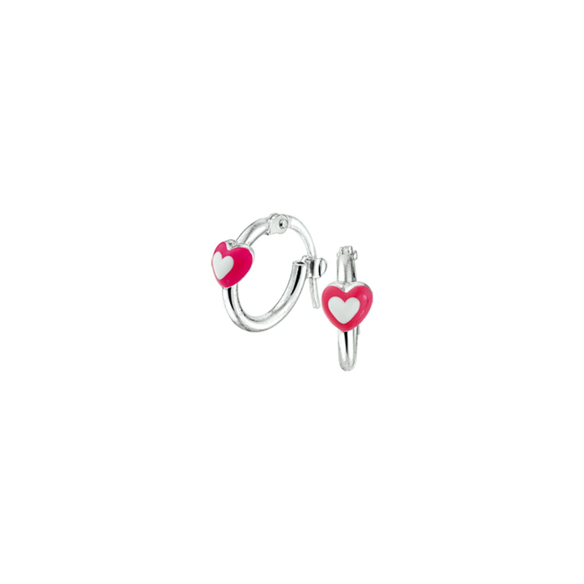 Fantasy Collection Oorbellen hart zilver