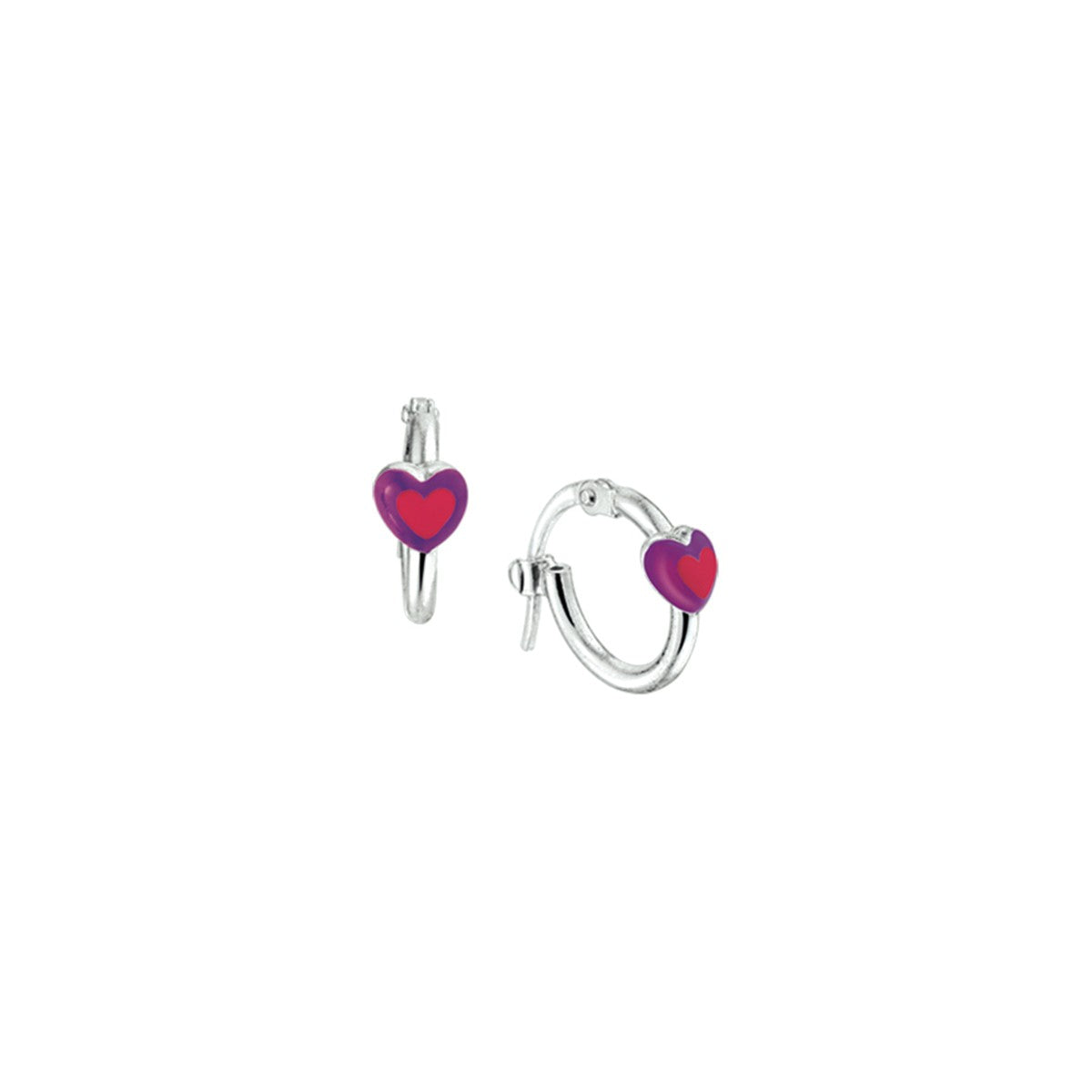 Fantasy Collection Oorbellen hart zilver