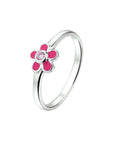 Zilver Ring Bloem En Roze Met Zirkonia Wit 1020314 - PansiteNederland.nl