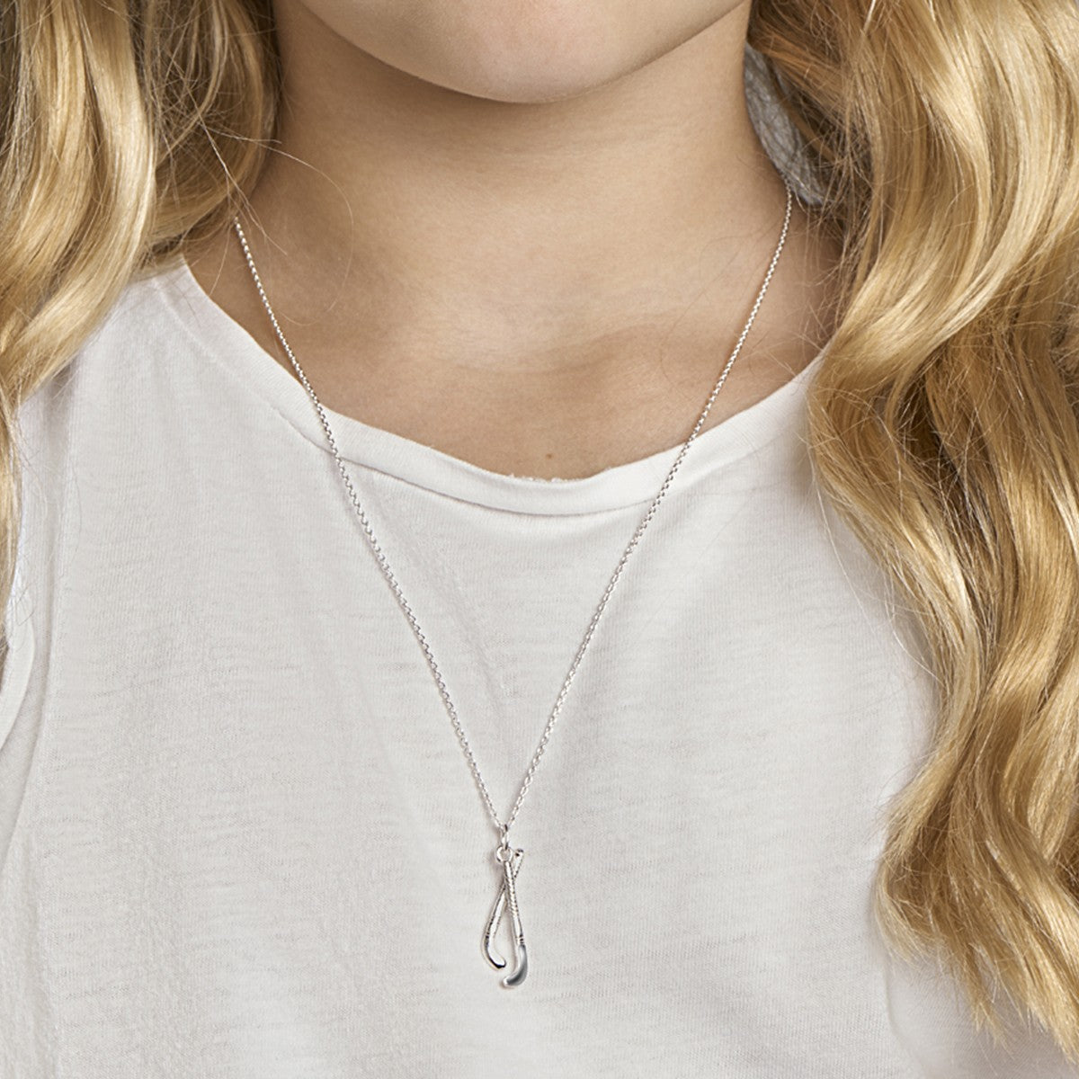 Fantasy Collection Collier hanger hockey 41 + 4 cm zilver