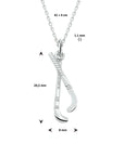 zilver wit collier hanger hockey 41 + 4 cm 1020357 - PansiteNederland.nl