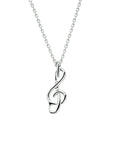 zilver wit collier hanger g-sleutel 41 + 4 cm 1020358 - PansiteNederland.nl