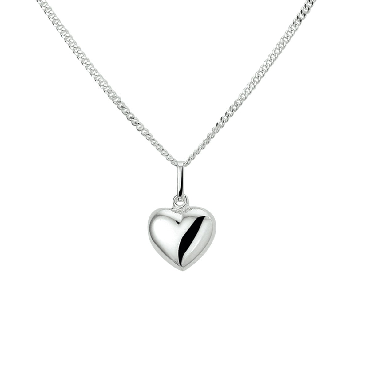 Fantasy Collection Collier hanger hart 36 + 4 cm zilver