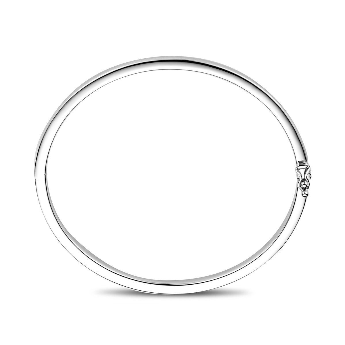Bangle scharnier vlakke buis 4 x 60 mm zilver