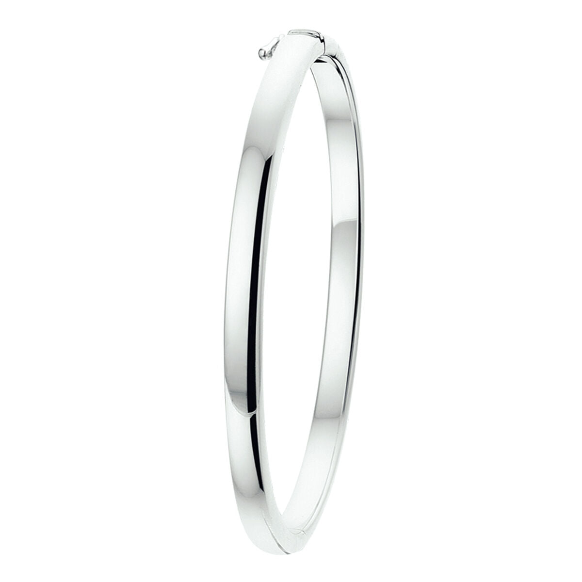 Fantasy Collection Bangle scharnier bolle buis 4 x 60 mm zilver
