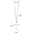 zilver wit collier kruis 41 + 4 cm 1020995 - PansiteNederland.nl