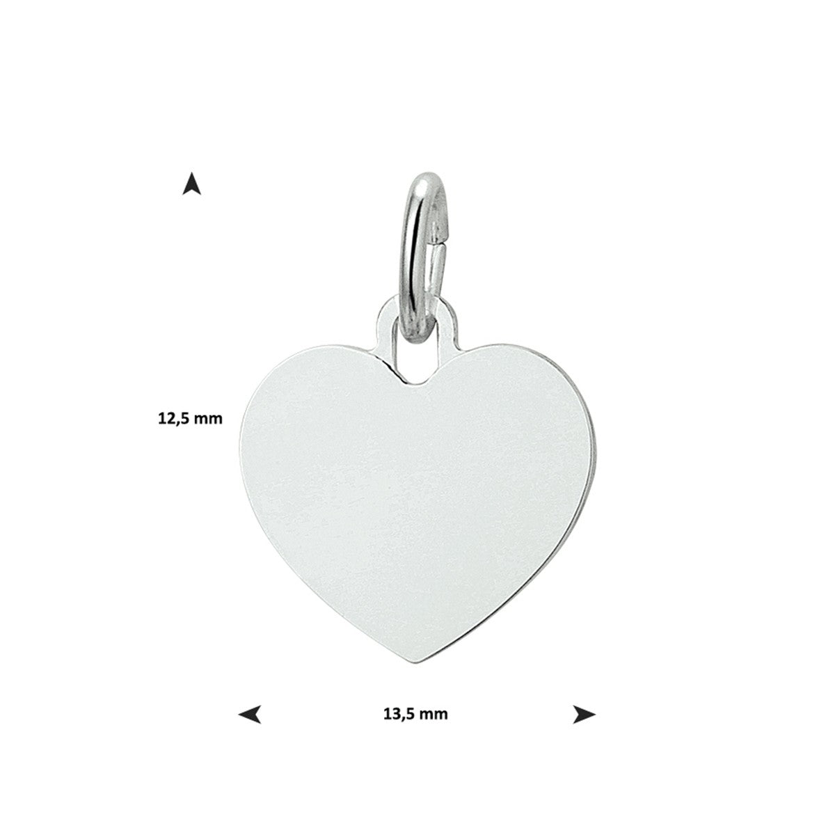 Fantasy Collection Graveerhartje zilver hanger