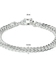 Zilveren armband gourmette 7,4 mm 19 cm met groot springslot - PansiteNederland.nl