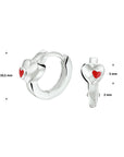 Zilver Klapoorringen Hart 1021074 - PansiteNederland.nl