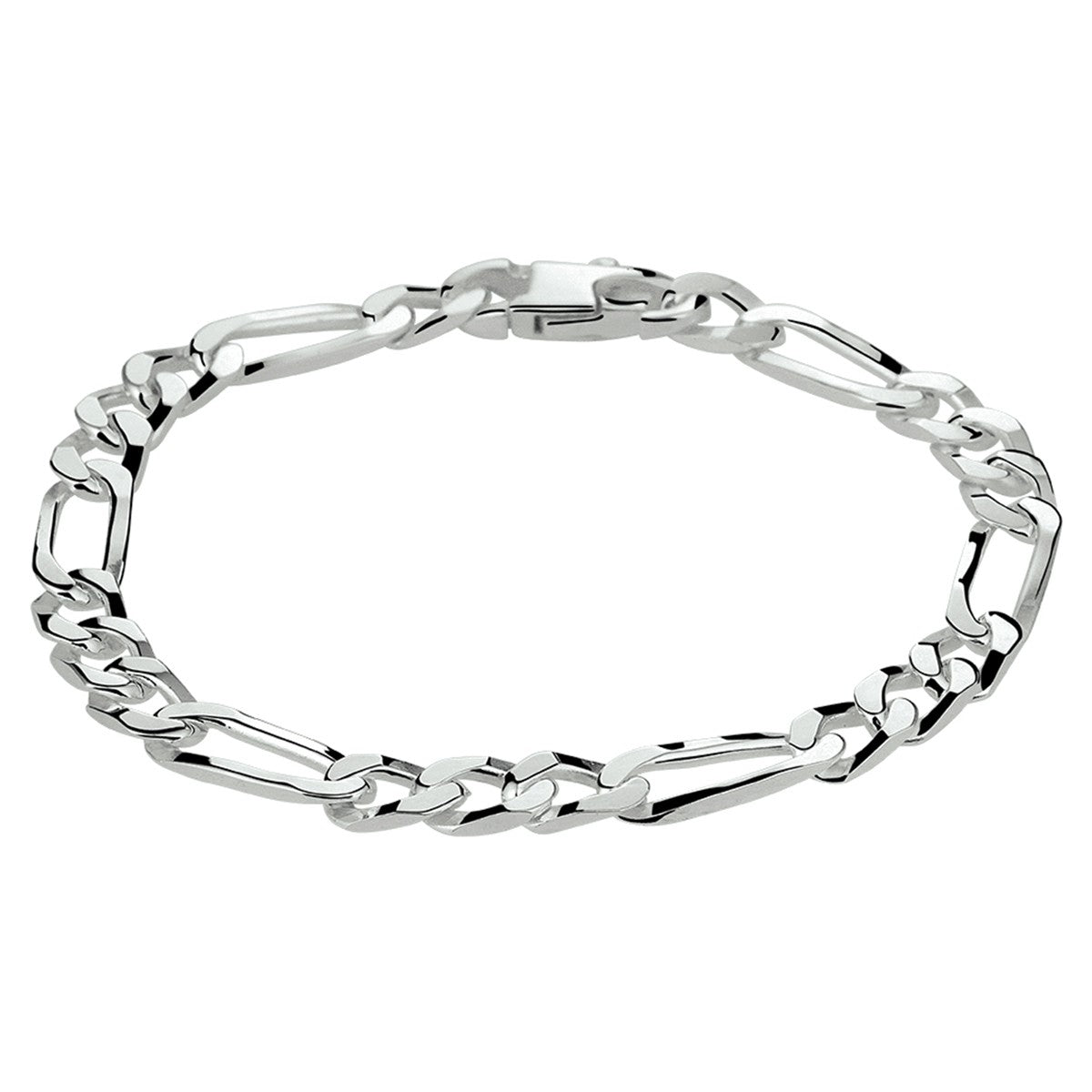 Fantasy Collection Armband figaro 6,0 mm zilver