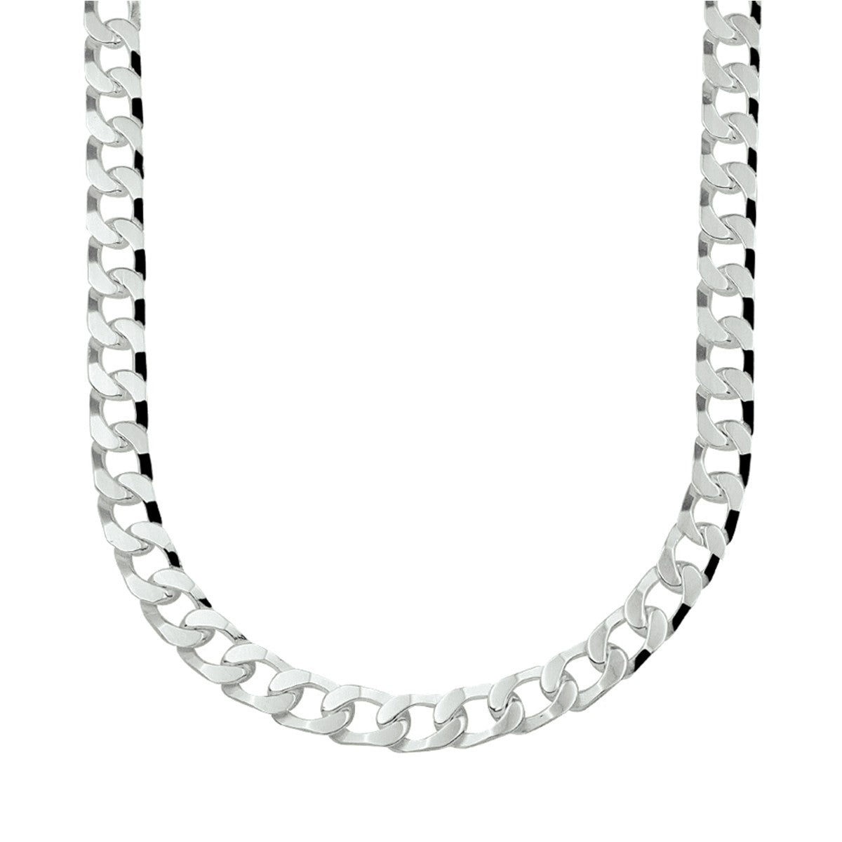 Fantasy Collection Collier gourmette 6 zijdes geslepen 5,5 mm zilver
