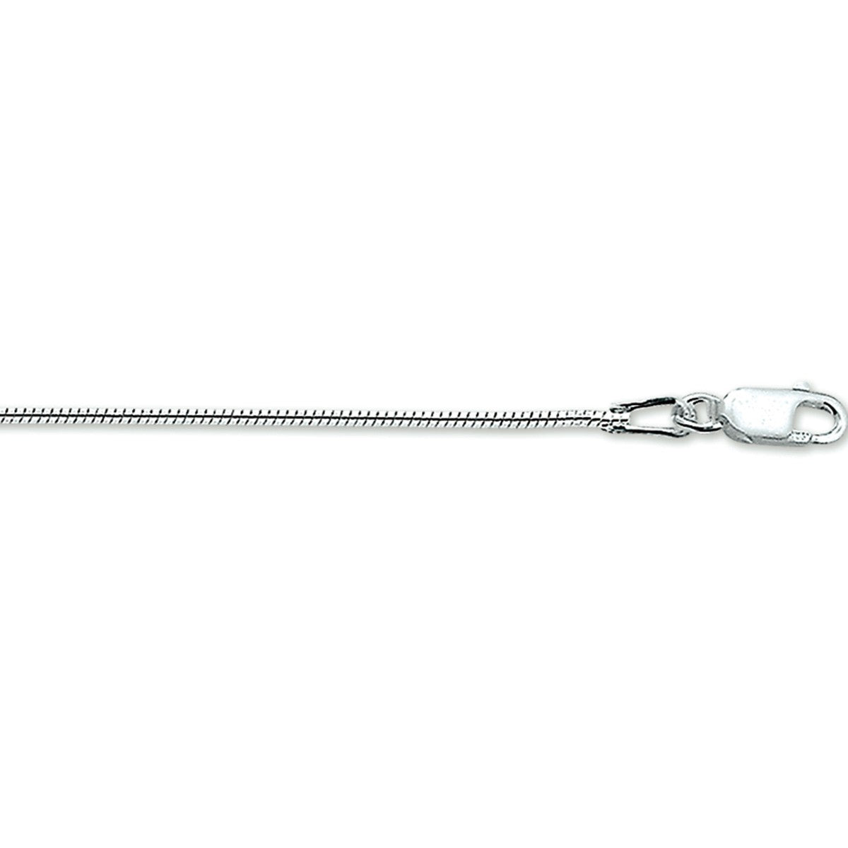 Fantasy Collection Slang rond 1,2 mm zilver halsketting