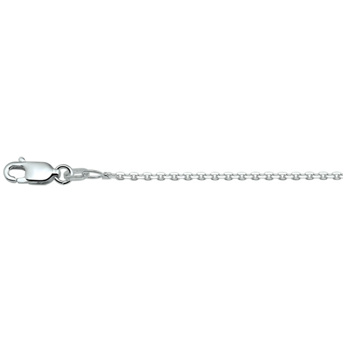Fantasy Collection Collier anker gediamanteerd 1,1 mm zilver